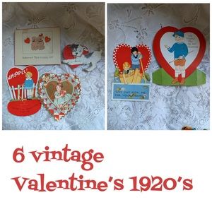 6 vintage Valentine’s from the 1920’s very cute!